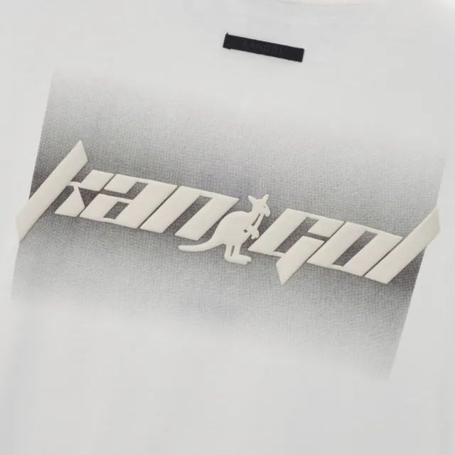 【KANGOL】長袖 白 印花LOGO 圓領T 中性(6455100300)