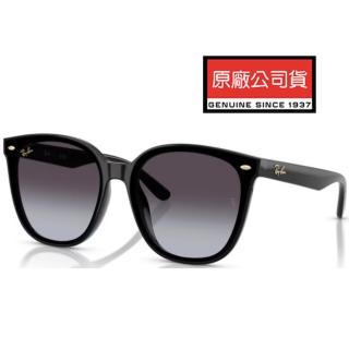 【RayBan 雷朋】2025新春福蛇限定款 亞洲版 時尚大鏡面太陽眼鏡 RB4423D 68078G 黑框漸層灰鏡片 公司貨