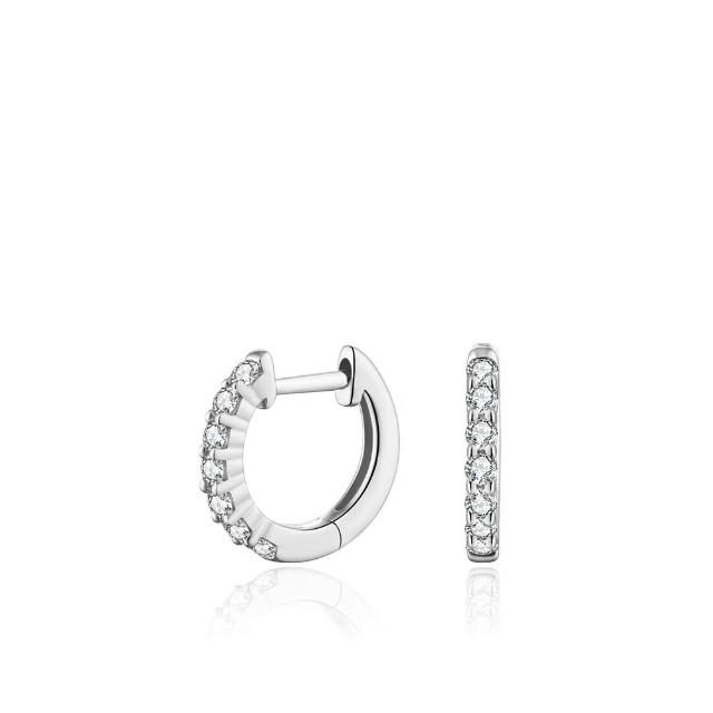 【Just Diamond】鎮金店 18K金 Pure 鑽石耳環