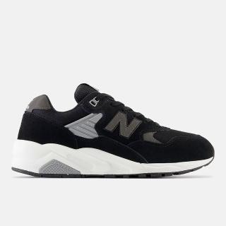 【NEW BALANCE】男女 休閒鞋 運動 復古 D楦 NB 580 麂皮 緩震 情侶鞋 黑灰(MT580ED2)