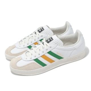【adidas 愛迪達】休閒鞋 Gazelle Indoor 男鞋 女鞋 白 綠 黃 復古 低筒 麂皮 愛迪達(IE9092)