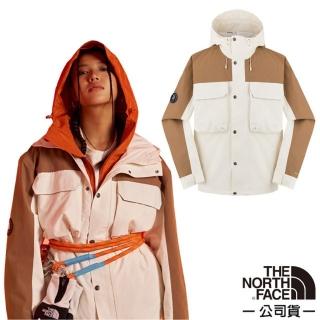 【The North Face】男女 YOTS M66 RIPSTOP RAIN JACKET 防水透濕連帽外套(8CAW-95R 沙丘白/奶咖棕)