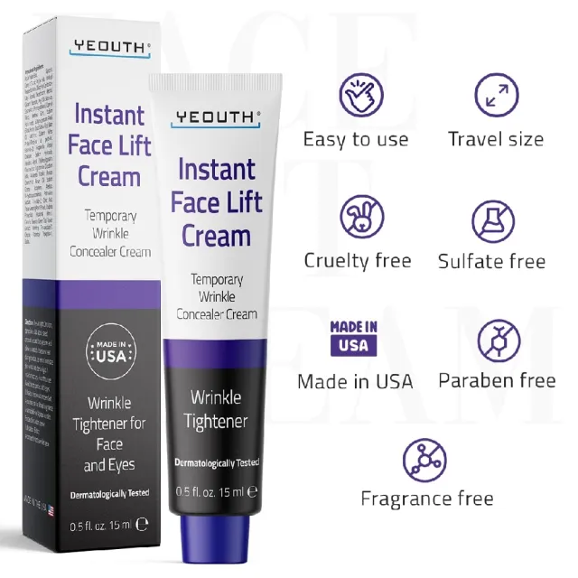 【YEOUTH 悠絲】妝前緊緻霜Instant Face Lift Cream(15ml 潤色 緊緻遮瑕)