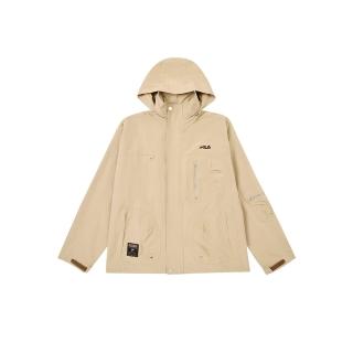 【FILA官方直營】#Be part of the 經典復古連帽工裝外套 夾克-卡其(1JKZ-1416-KK)