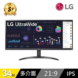 【LG 樂金】S+級福利品 34WQ500 34型 IPS 21:9 100Hz 多工螢幕(FreeSync/7W*2/HDR10)