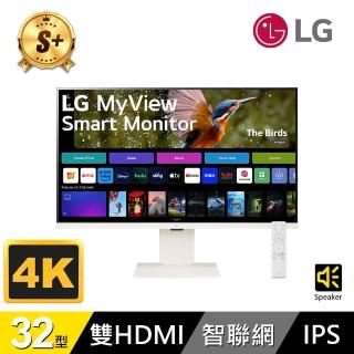 【LG 樂金】S+級福利品 32SR83U-W 32型 4K IPS 16:9智慧聯網螢幕(搭載 webOS/IoT 操控/AirPlay 2/視訊支援)