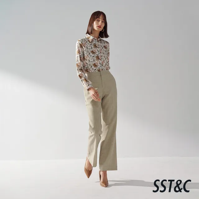 【SST&C】女裝 淺抹茶色直筒版西裝褲01022411004(換季65折)
