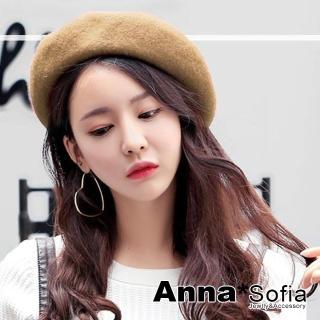 【AnnaSofia】298均一價 混羊毛畫家帽貝蕾帽-名媛立體型單色(駝系)