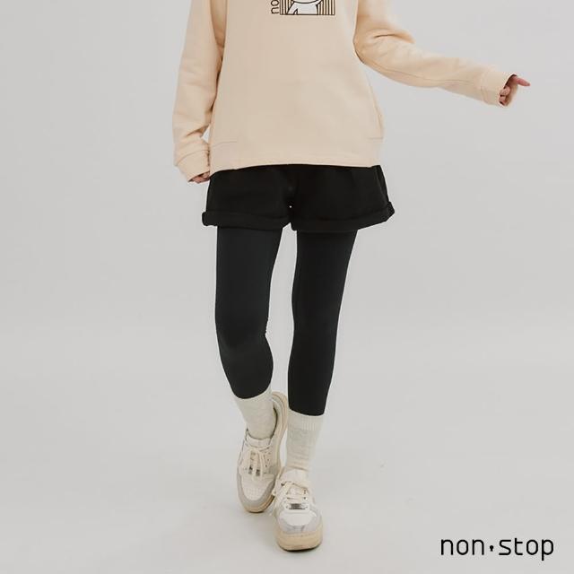 non-stop 休閒磨毛反折短褲-2色