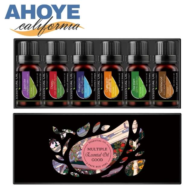 【AHOYE】放鬆舒眠植萃草本精油 10mL 6入組禮盒(香薰精油 香氛精油 單方精油)