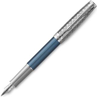 【PARKER】《派克 卓爾致臻 18K F尖 蔚藍鋼筆》