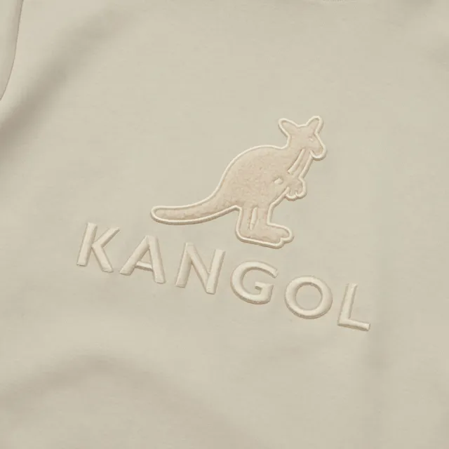 【KANGOL】帽T 淺卡其 口袋 休閒 上衣 女(6452105231)