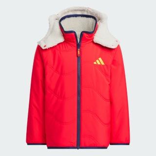 【adidas 愛迪達】外套 童裝 大童 男女童 運動連帽外套 雙面穿 LK BOA JACKET 紅 JM5835