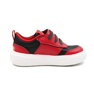 【adidas 愛迪達】運動鞋 童鞋 小童 兒童 魔鬼氈 CNY新年 PARK ST AC C CNY 黑紅 JR3358