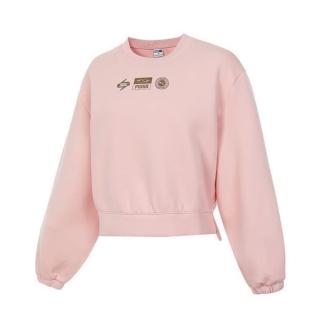 【PUMA】長袖上衣 女 大學T 亞規 Melody 粉 63107370