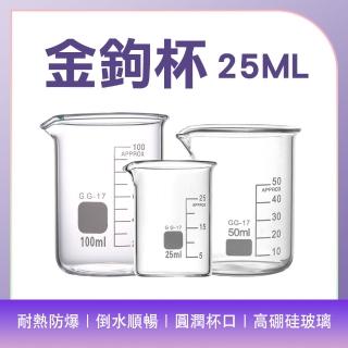 【OKAY!】小玻璃瓶 25ml量杯 威士忌酒杯 牛奶壺 調料杯 玻璃燒杯 小酒杯 851-GCL25(果醬瓶 品酒杯 濃縮杯)