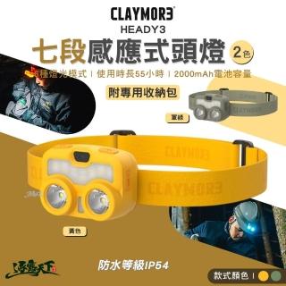 【CLAYMORE】HEADY2 四段可調式頭燈(輕量頭燈 LED燈 燈具 IP54防水 露營燈 照明 露營 逐露天下)
