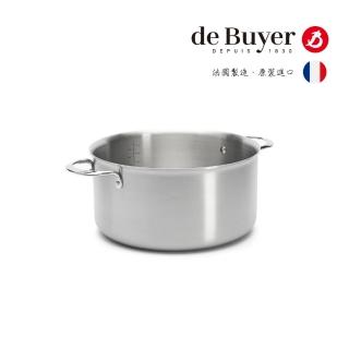 【de Buyer 畢耶】Alchimy系列 3層複合不鏽鋼雙耳湯鍋20cm-IH爐可用鍋(不含鍋蓋)