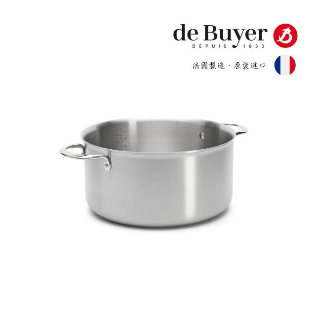 【de Buyer 畢耶】Alchimy系列 3層複合不鏽鋼雙耳湯鍋20cm-IH爐可用鍋(不含鍋蓋)