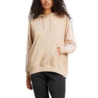 【adidas 愛迪達】連帽長袖T恤 運動 休閒 3 S HOODIE OS 女 - IY4682