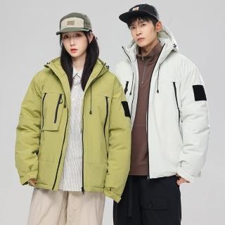 【米蘭精品】現貨+預購 衝鋒衣防風夾克(寬鬆保暖防水石墨烯男女外套5色74jd87)