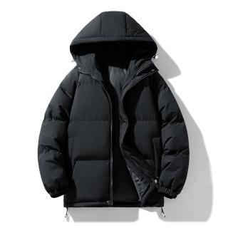 【米蘭精品】現貨+預購 鋪棉外套休閒夾克(韓版寬鬆簡約連帽男女外套6色74jd44)