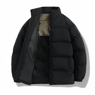 【米蘭精品】現貨+預購 羽絨棉外套鋪棉夾克(休閒立領防風加厚男外套6色74jd48)