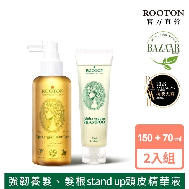 【ROOTON 官方直營】甦活植萃養髮液150ml+洗髮精70ml(強健豐盈髮根 髮根噴霧 頭皮水 頭皮精華 頭皮護理)