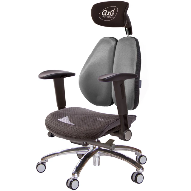 GXG 吉加吉 大網座 雙背工學椅 鋁腳/摺疊滑面扶手(TW-3676 LUA1J)