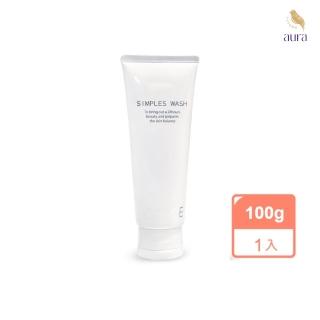 【aura雅鄔樂】潤澤淨透洗顏乳 Simples Wash 100g(洗顏乳 溫和清潔 日本美肌對策)