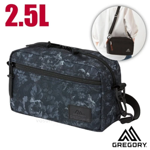 Gregory PAD SHLD POUCH 2.5L 輕量抗撕裂休閒時尚斜背包 M(65388-7535 闇黑印花)