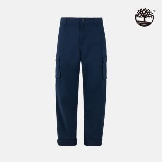 【Timberland 官方旗艦】男款深寶石藍工裝長褲(A68N3433)