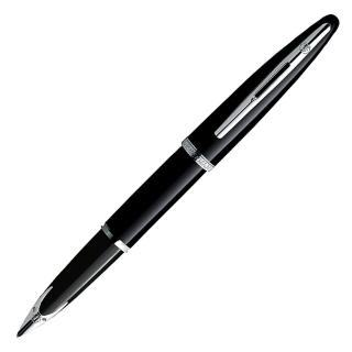 【WATERMAN】海洋系列 麗雅黑色白夾 F尖 鋼筆 法國製造(CARENE系列)
