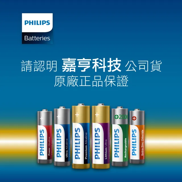 【PHILIPS】低自放鎳氫充電電池 AA 3號(2000mAh  4入)
