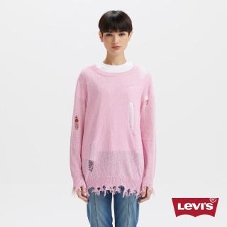 【LEVIS】女款 長袖T恤 ROCK&ROLL系列 抓破設計 長T 上衣 熱賣單品 002YX-0001