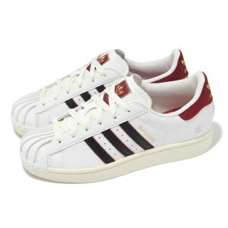 【adidas 愛迪達】休閒鞋 Superstar II 男鞋 女鞋 CNY 新年 蛇年 蛇紋 白 紅 金 愛迪達(JR8036)