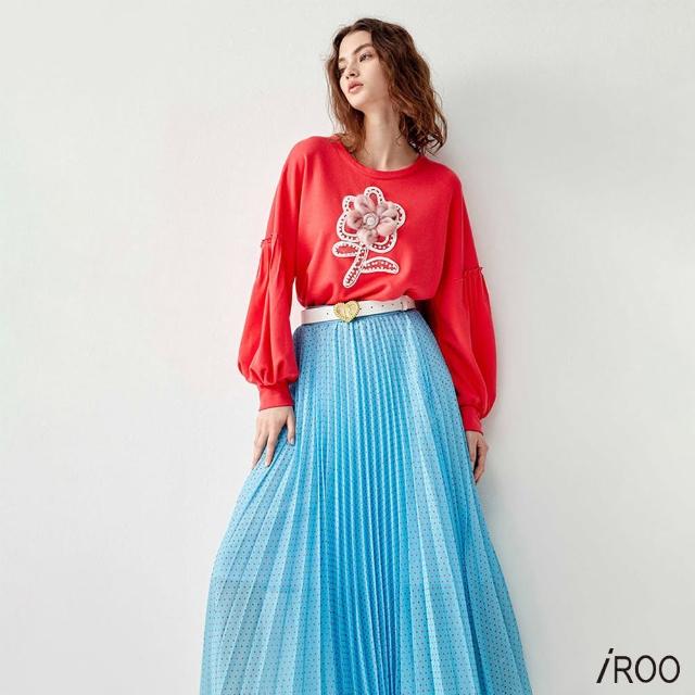 【iROO】毛海紗花朵衛衣