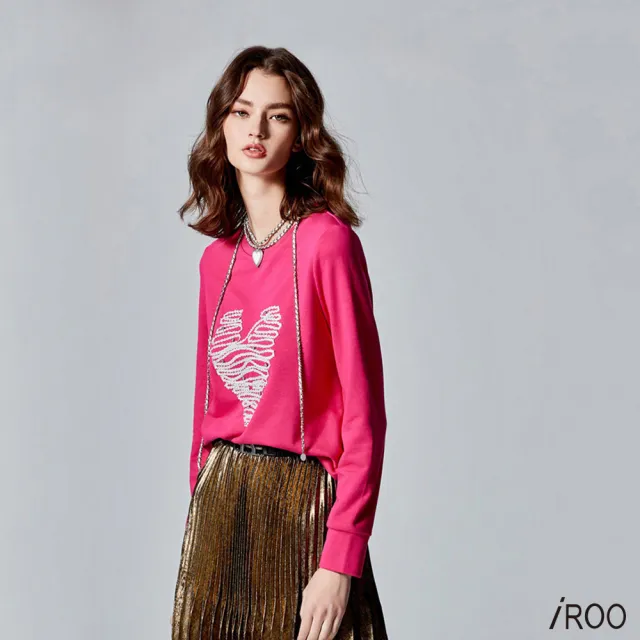 【iROO】髮夾彎愛心衛衣