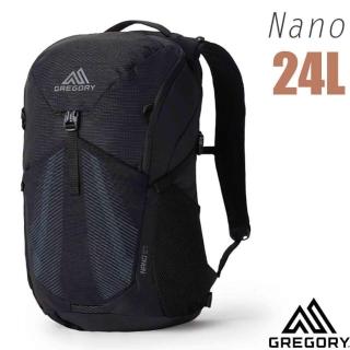 【Gregory】NANO 24 多功能休閒後揹包/平板電腦隔間.減壓透氣背板(146837-0413 曜石黑)