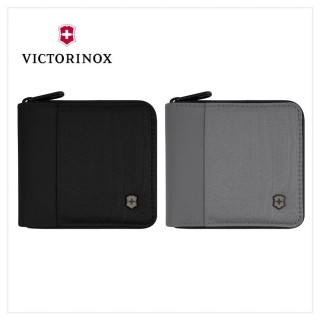 【VICTORINOX 瑞士維氏】Travel Essentials ㄇ字拉鍊短夾(653367/653368)
