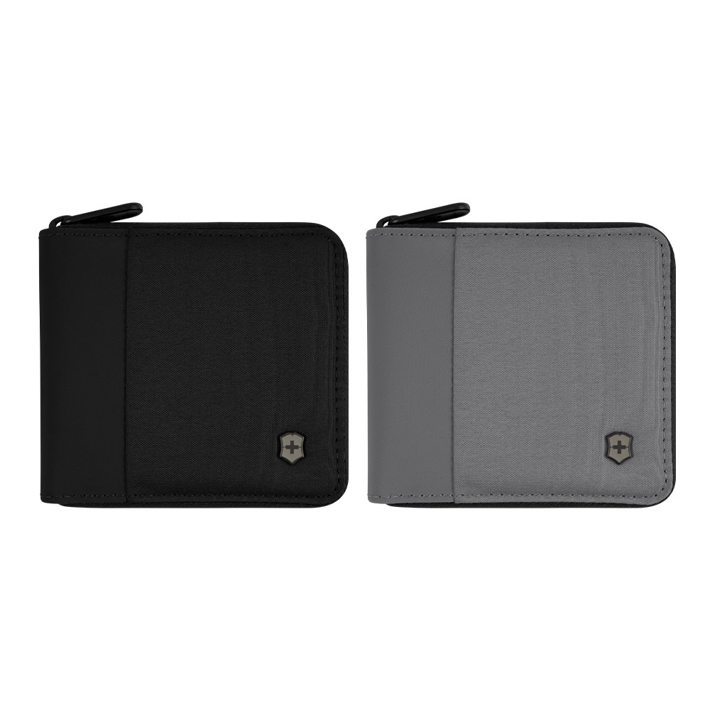 【VICTORINOX 瑞士維氏】Travel Essentials ㄇ字拉鍊短夾(653367/653368)