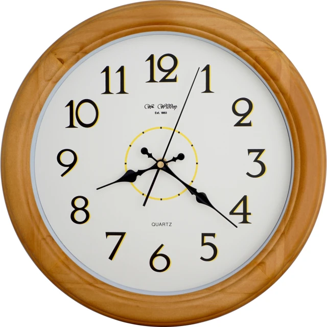 JUSTIME 鐘情坊 16吋 日系簡約易讀 仿紅大理石框 