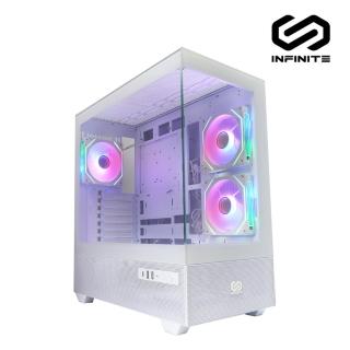 【Mavoly 松聖】INFINITE AURA X01 WHITE E-ATX電腦機殼(白色/支援背插式ATX)