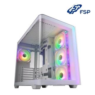 【FSP 全漢】M580-WA ATX 電腦機殼(白色/支援背插式ATX)