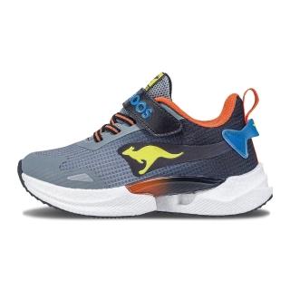 【KangaROOS】美國袋鼠鞋 童鞋 TRITIUM 太空科技輕量童鞋/運動/穿搭/生活 灰黑(KK41508)