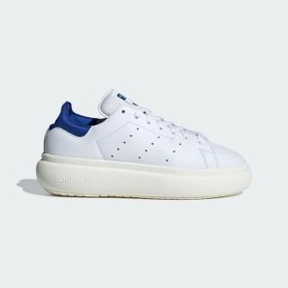 【adidas 愛迪達】Stan Smith PF W 女 休閒鞋 運動 經典 復古 厚底 奶油底 白藍(IE0451)