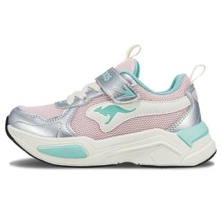 【KangaROOS】美國袋鼠鞋 童鞋 NEON 2 夜光運動童鞋/運動/穿搭/生活 粉綠銀(KK41853)