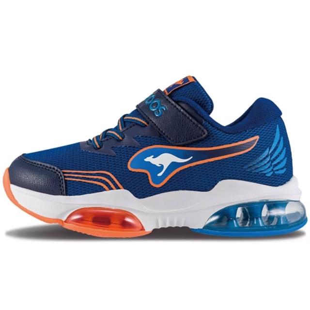 【KangaROOS】美國袋鼠鞋 童鞋  WING 雙氣墊童鞋/運動/穿搭/生活 藍橘(KK41766)