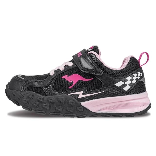 【KangaROOS】美國袋鼠鞋 STRIDER 滑步車機能童鞋/運動/穿搭/生活 黑粉(KK41793)