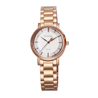 【Roven Dino 羅梵迪諾】明星風采時尚腕錶-玫瑰金X白(RD6111RG-358)